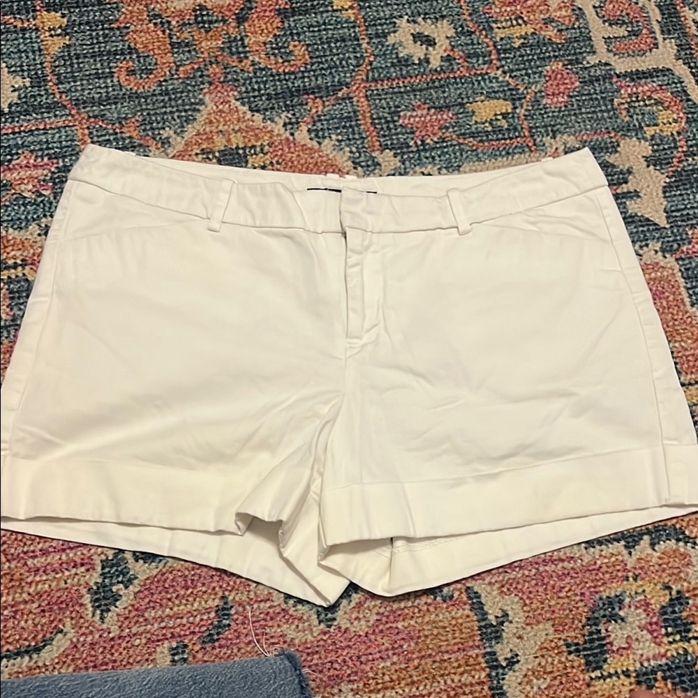 Mossimo Supply Co. White Bermuda Shorts Tailored Cotton Twill